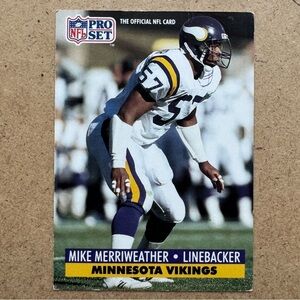 Mike Merriweather 1991 Pro Set Football Sports Card #219